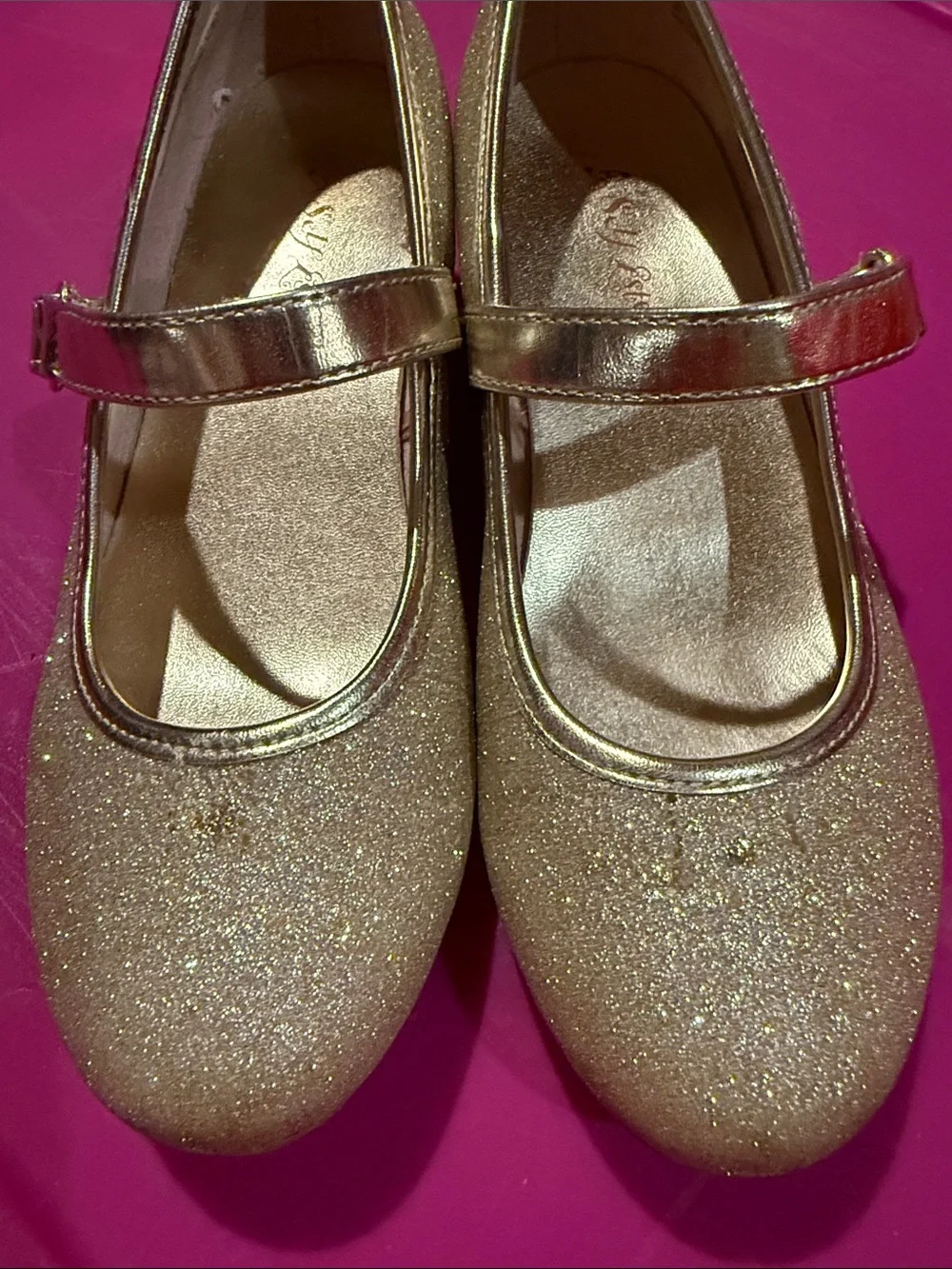 Girls Sparkle Mary Jane Dress Shoes - Gold